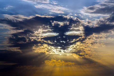 Dramatic sky heaven hell 스톡 사진