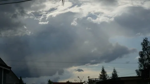Dramatic sky with heavy clouds. Dramatic sky with black heavy clouds Stock-Footage 112788925