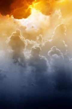 Dramatic sky Stock Illustration