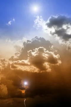 Dramatic sky Stock Illustration