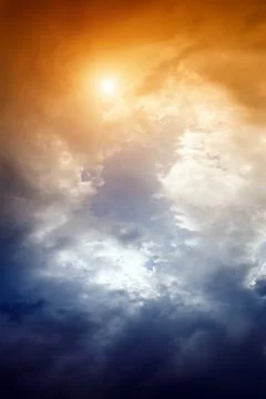 Dramatic sky Stock Illustration