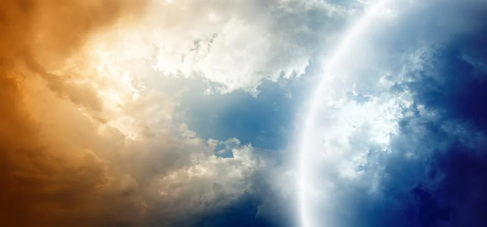 Dramatic sky Stock Illustration