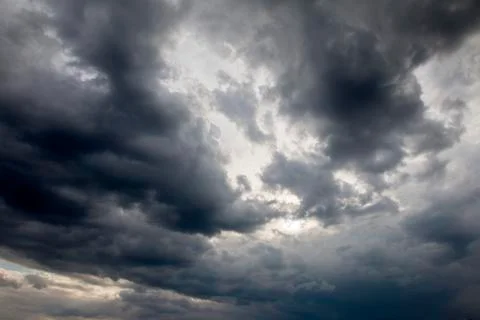 Dramatic sky with imressive lighting Stock Photos