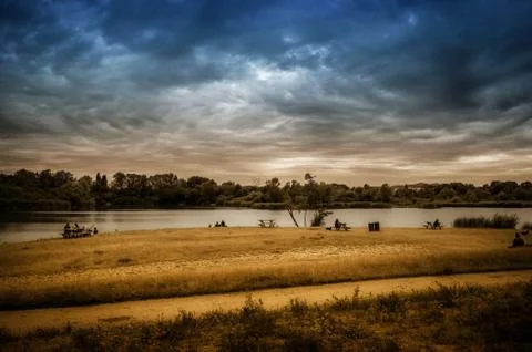 Dramatic sky landscape Stock Photos
