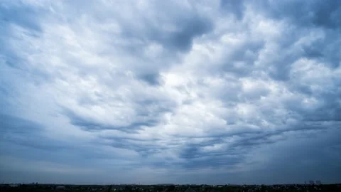 Dramatic sky. lighting in dark stormy clouds Stock Footage