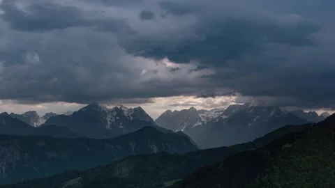 Dramatic sky mountains timelapse Stock Footage 244235307