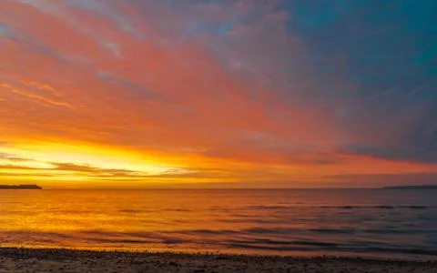 A dramatic sky over the baltic sea Foto stock