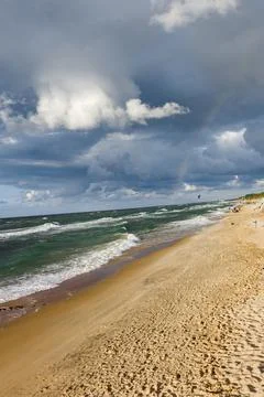 The dramatic sky over the Baltic Sea Stock Photos
