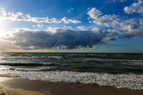 The dramatic sky over the Baltic Sea Stock Photos