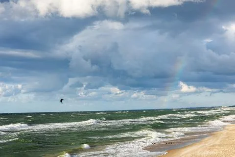 The dramatic sky over the Baltic Sea Stock Photos