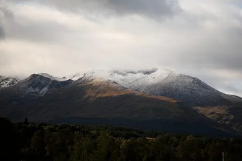 Dramatic sky over ben nevis Stock Photos