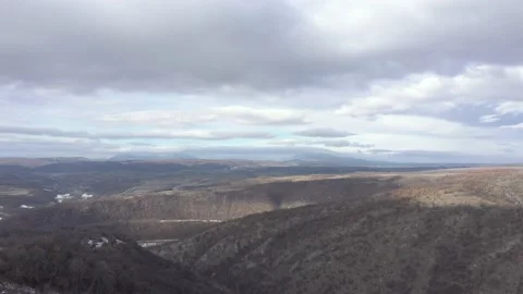 Dramatic sky over the hills in Eastern Serbia 4K drone video Stock Footage 100966062