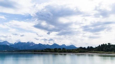 Dramatic Sky Over the Lake Stock Photos
