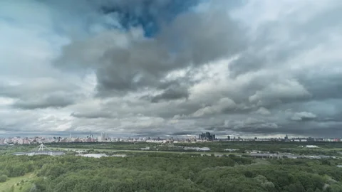 Dramatic sky over Moscow Stock Footage 161501446