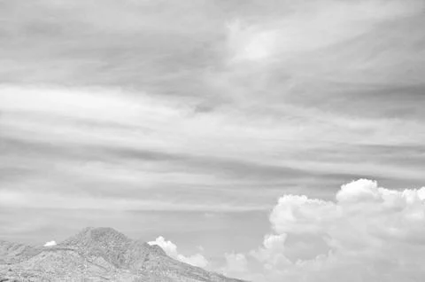  Dramatic Sky Over Mountain Range Stock Photos