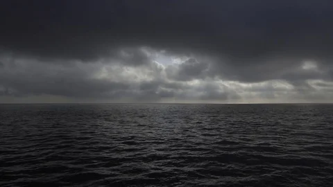 Dramatic Sky over the Ocean Stock Footage 74335078