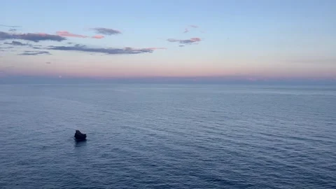 Dramatic sky over the sea by sunset time Stock Footage 337038380