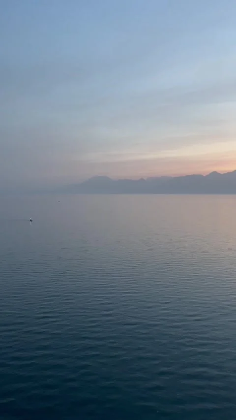 Dramatic sky over the sea by sunset time Stock Footage 337155261