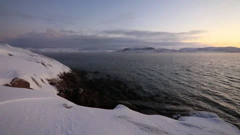 Dramatic sky over the stormy sea in the north. 스톡 동영상 85783584