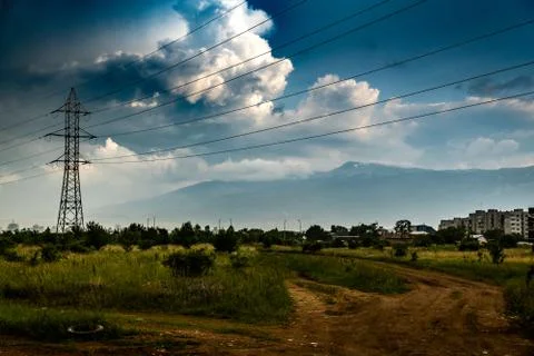 Dramatic sky over Vitosha mountain Stock Photos