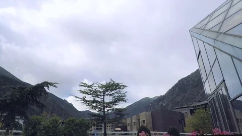 Dramatic Sky Pan Into Gray Clouds Stock Footage 83036417