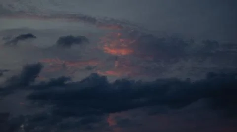Dramatic Sky with Pink and Gray Clouds Stock Photos
