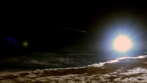 Dramatic Sky With Planes Above The Clouds Stock-Footage 101054019