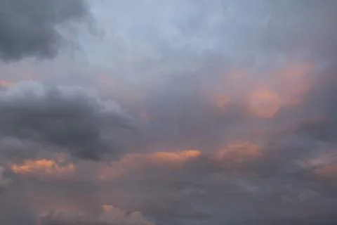 Dramatic sky puffy cloud, Amazing skyscape clouds on blue sky light of nature 写真素材