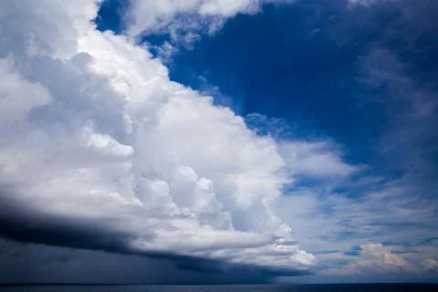 Dramatic sky with rain Stock Photos