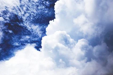 Dramatic sky with rain Stock Photos