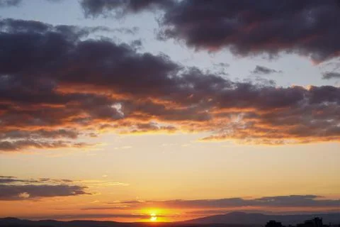 Dramatic sky skyline background Stock Photos
