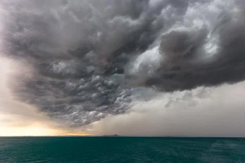 Dramatic sky of a storm approaching fast, Italy, Europe Stock Photos