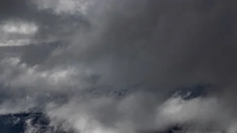 Dramatic Sky With storm Clouds - bad waether, climate change, Time-Lapse 8k Stock Footage 229562866