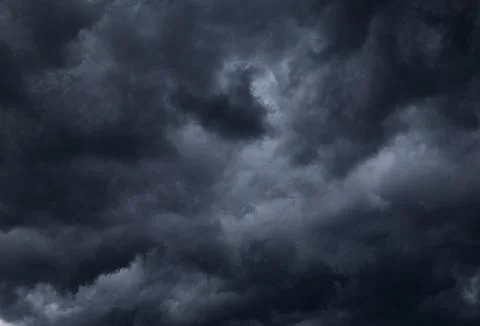 Dramatic sky with storm clouds before rain. Stock Photos