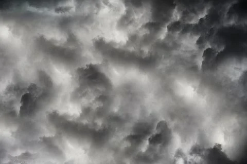 Dramatic sky before a storm of gray color Stock Photos