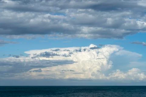 Dramatic sky with stormy clouds. Cloudiness. Beautiful sky Stock Photos