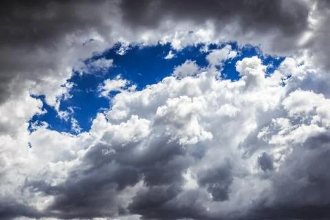 Dramatic Sky with Stormy Clouds, Colorado, USA Stock Photos
