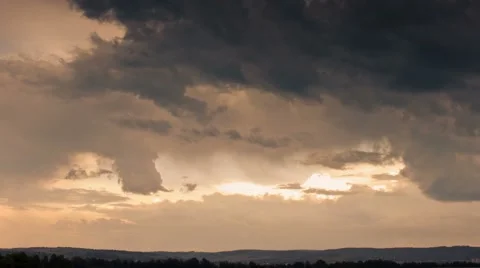 Dramatic sky with stormy clouds. Stock Footage 42869831