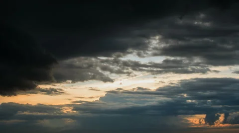 Dramatic sky with stormy clouds. Stock Footage 48248593