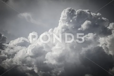 Dramatic sky with stormy clouds Stock Photos