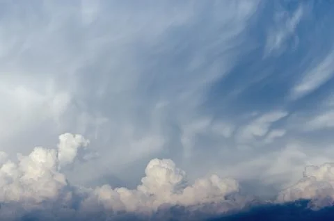 Dramatic sky with stormy clouds Stock Photos