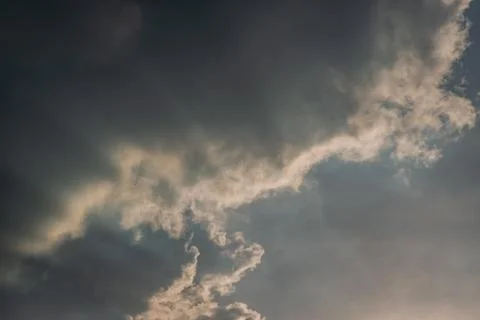 Dramatic sky with stormy clouds, Sky with clouds weather blue nature cloud. Stock Photos