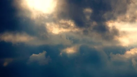 Dramatic sky with stormy clouds  time lapse motion footage 4K video Stock Footage 101636643