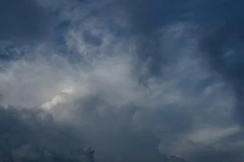 Dramatic Sky with Stormy Gray Clouds Фото