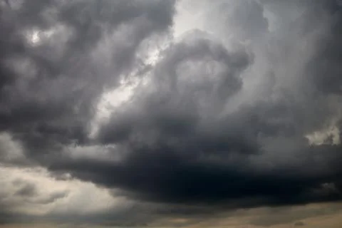 Dramatic sky with stratocumulus clouds, occasionally called a cumulostratus Stock Photos