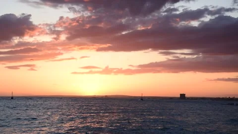 Dramatic sky at sunset Stock-Footage 154469636