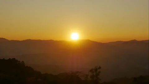 Dramatic sky at sunset Stock Footage 263093262