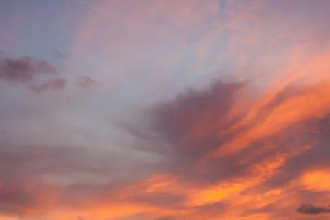 Dramatic sky at sunset Stock Photos