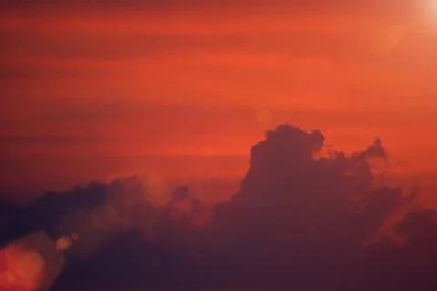 Dramatic sky at sunset. Stock Photos