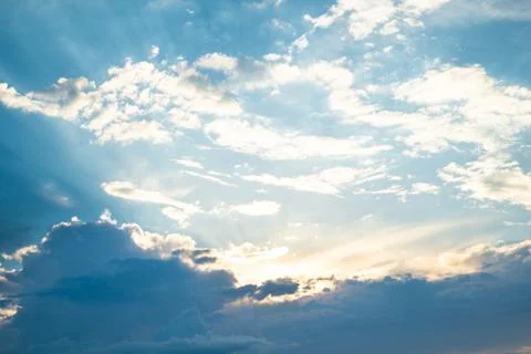 Dramatic Sky At Sunset Stock Photos